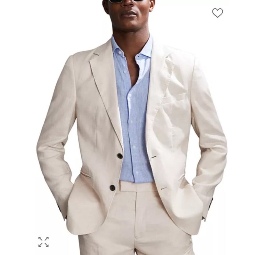 REISS Kin Linen Slim Fit Suit Jacket